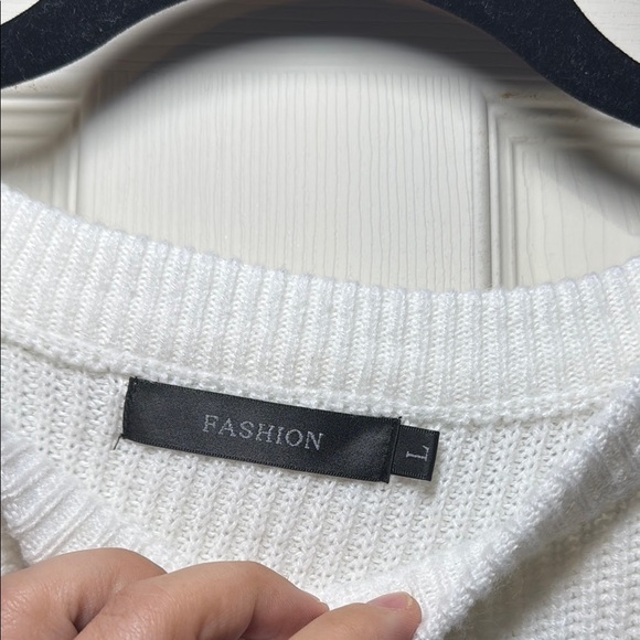 Woman’s Color Block Sweater Long Sleeve Crewneck Striped Size Large - Picture 6 of 9